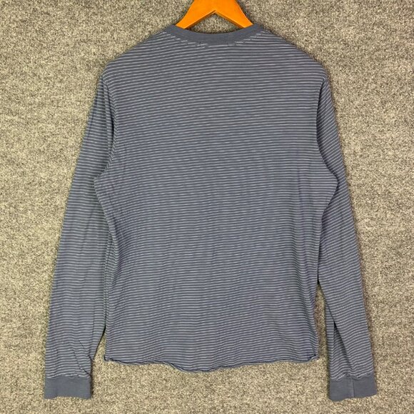 Marine Layer Henley Shirt Men‎ Sz Medium Striped Long Sleeve Pullover - Picture 2 of 9